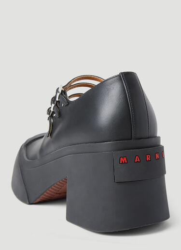 Marni Triple Buckle Mary Jane Shoes Black mni0255033
