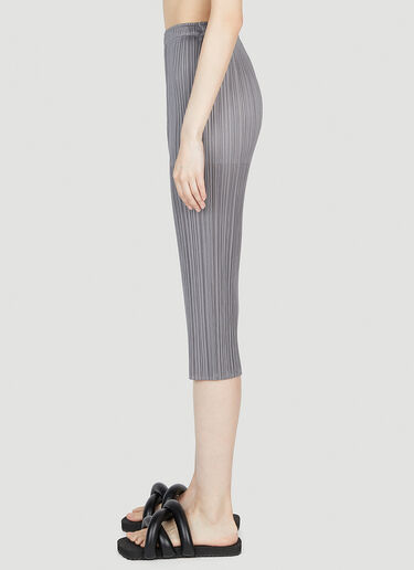 Pleats Please Issey Miyake Cropped Pleated Pants Grey plp0253022