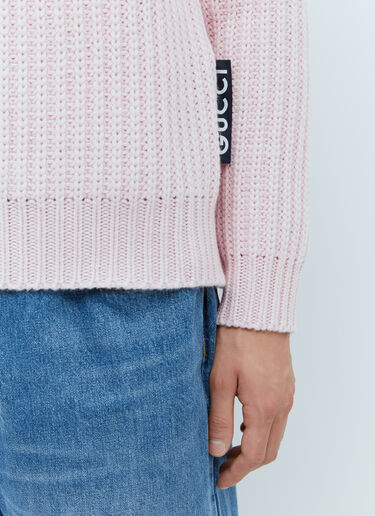 Wool Knit Sweater Gucci Wool Knit Sweater Pink guc0155020