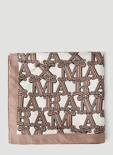 Logo Print Scarf Max Mara Logo Print Scarf Brown max0252081