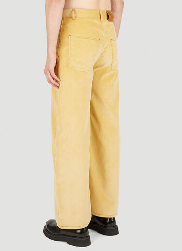 Marni Wide Leg Corduroy Pants Yellow mni0150021