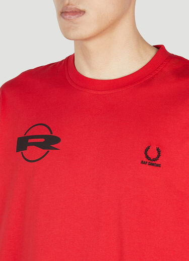 Raf Simons x Fred Perry Printed Long Sleeve T-Shirt Red rsf0152012