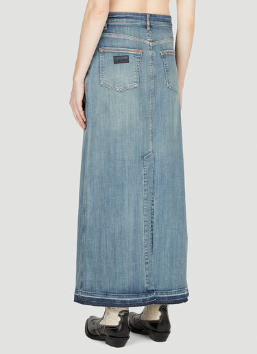 GANNI Denim Maxi Skirt Blue gan0252016