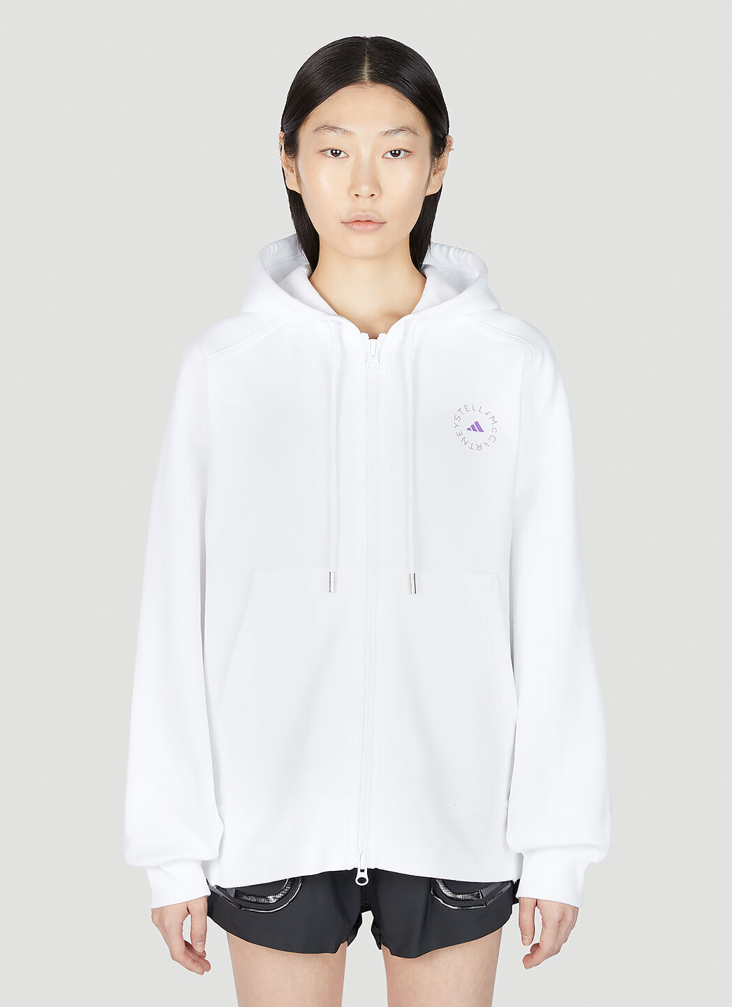 adidas by Stella McCartney Women s Logo Print Hooded Sweatshirt in