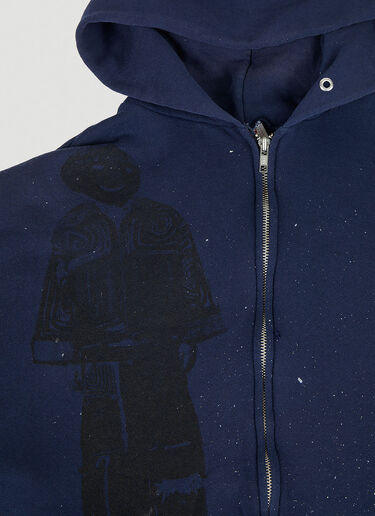 DRx FARMAxY FOR LN-CC Graphic Print Hooded Sweatshirt Dark Blue drx0349022