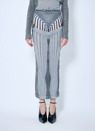 Jean Paul Gaultier Double-Layer Mesh Midi Skirt White jpg0259004