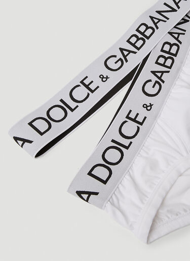 Dolce & Gabbana Logo Waistband Briefs White dol0152001