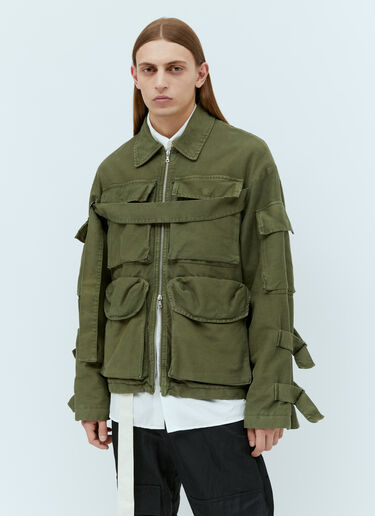 Dries Van Noten Overdyed Cargo Jacket Green dvn0154006