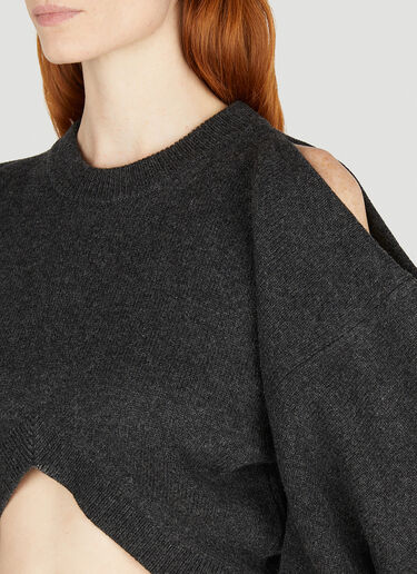 Alexander Wang Inverted Cropped Sweater Black awg0251005