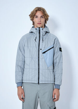 Stone Island Quilted Hooded Jacket Grey sto0165057