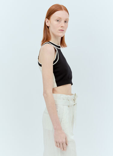 Max Mara Knit Crop Top Black max0256027