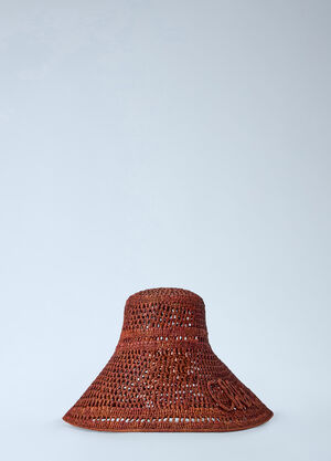 Chloé Raffia Capeline Hat Brown chl0265077