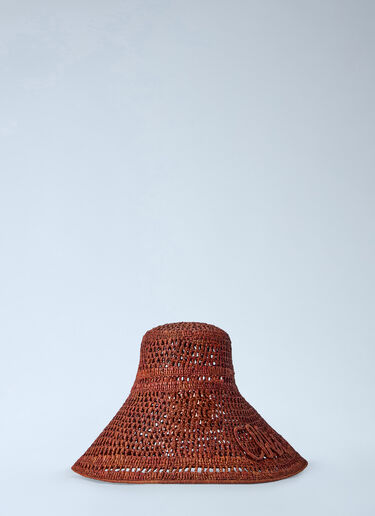 Chloé Raffia Capeline Hat Brown chl0265077