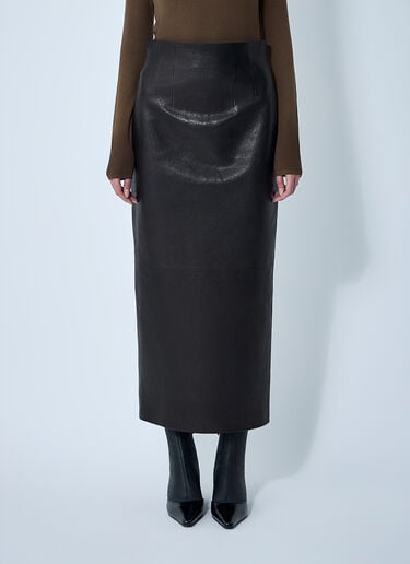 Loxley Leather Skirt Khaite Loxley Leather Skirt Black kha0261009