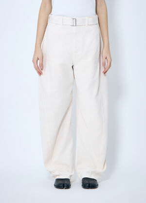 Lemaire Belted Twisted Pants Grey lem0260003