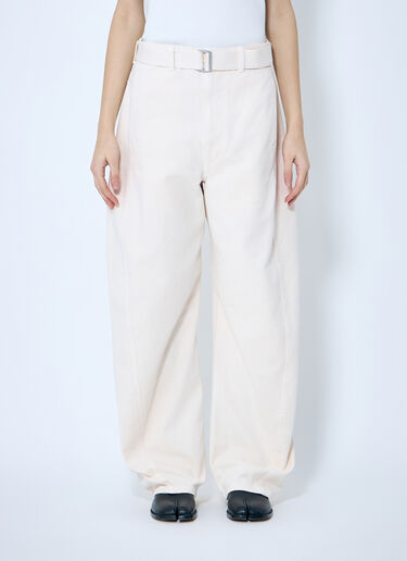Lemaire Belted Twisted Pants White lem0260010