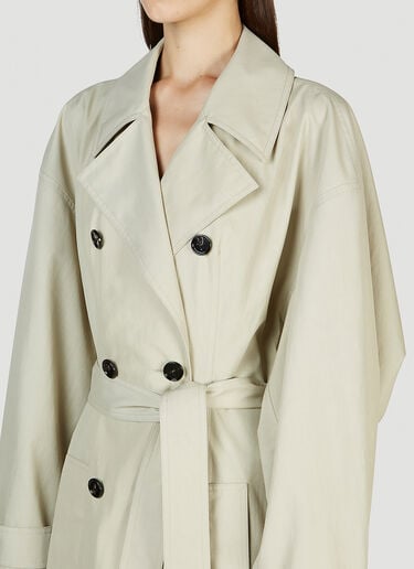 Bottega Veneta Gathered Trench Coat Beige bov0251093