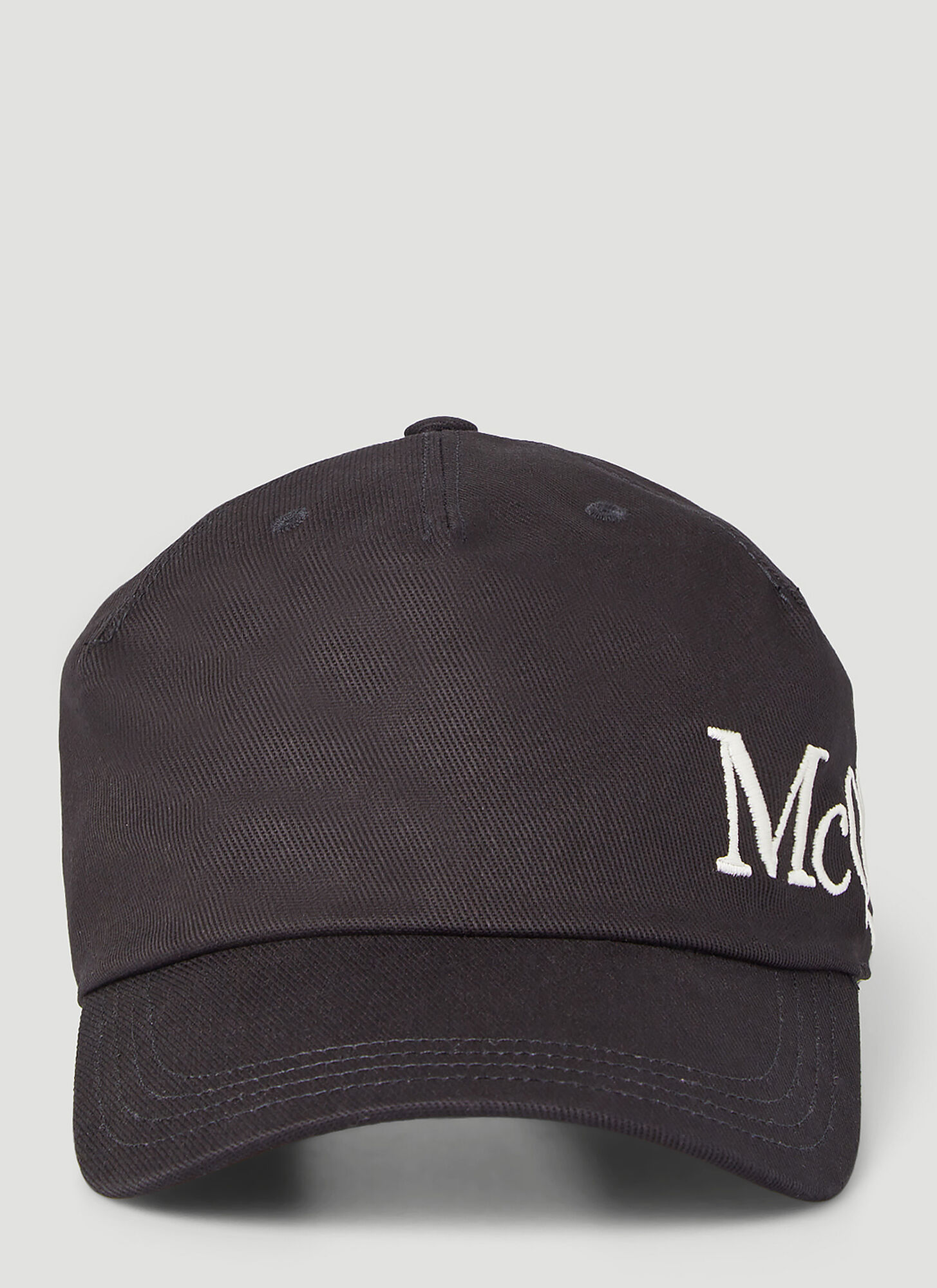 Shop Alexander Mcqueen Embroidered-logo Baseball Cap In Black
