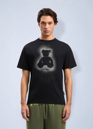 Palm Angels Spray Bear T-Shirt Black pma0164108