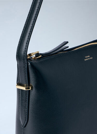 TOTEME Bevel Leather Wristlet Handbag Black tot0264039