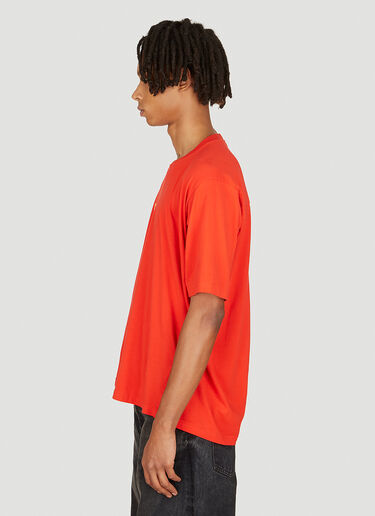 Martine Rose Pulled Neck Short Sleeve T-Shirt Red mtr0154008