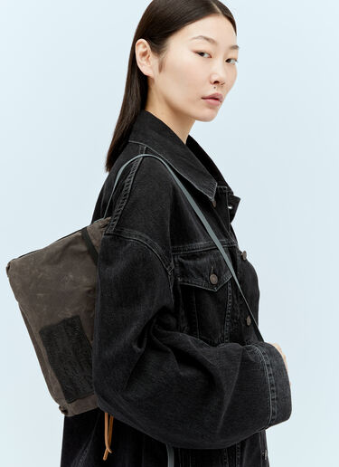 Acne Studios Canvas Crossbody Bag Grey acn0355014