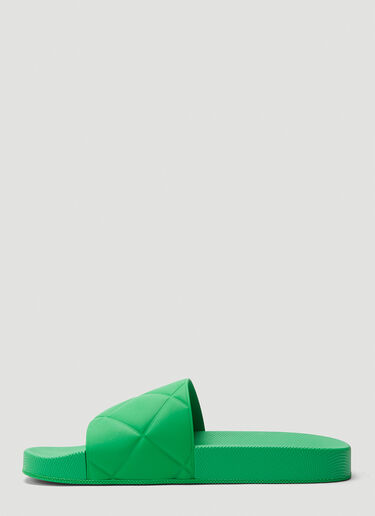 Bottega Veneta Embossed Slide Sandal Green bov0245119