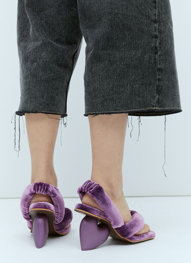 Yume Yume Love Heel Velvet Sandals Purple yum0254001