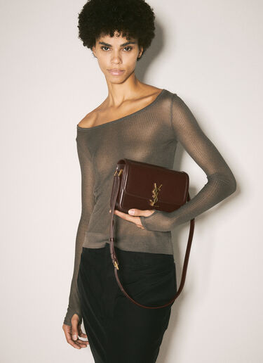 Saint Laurent Solferino Medium Shoulder Bag Burgundy sla0258036