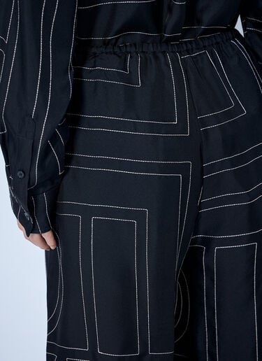 Toteme Monogram Silk Pj Culottes Black tot0265042