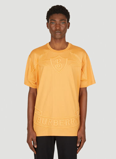 Burberry 로고 자수 T-셔츠 오렌지 bur0151026