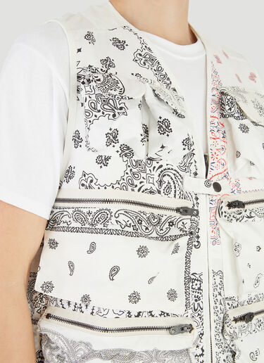 Children Of The Discordance Patchwork Sleeveless Jacket White cod0144003