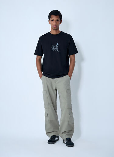 로고 모티프 티셔츠 Stüssy 로고 모티프 티셔츠 블랙 sts0161003