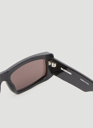 Balenciaga Edgy Rectangle Sunglasses Black bcs0353007