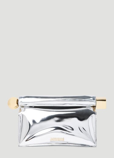 La Pochette Rond Carré Clutch Jacquemus La Pochette Rond Carré Clutch Silver jac0254085