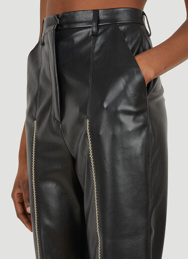 Nanushka Lucee Vegan Leather Trousers  Black nan0248002