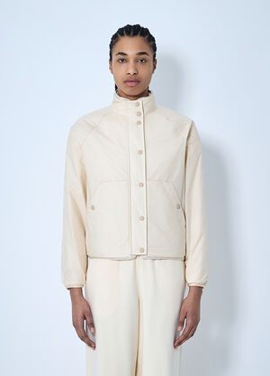 Moncler Grenoble Fluffy Zip-Up Cardigan White mog0259008