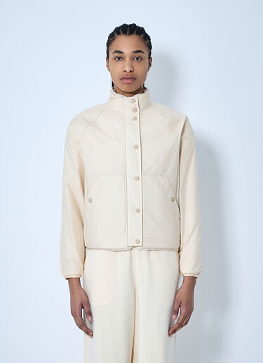 Moncler Grenoble Fluffy Zip-Up Cardigan White mog0259008