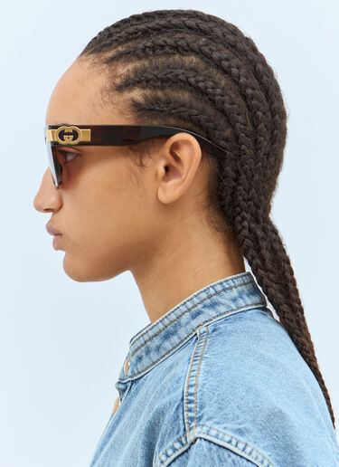 Gucci 猫眼形太阳镜 棕 gus0257006