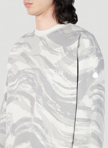 4 Moncler Hyke Graphic Print Sweatshirt in Grey | LN-CC