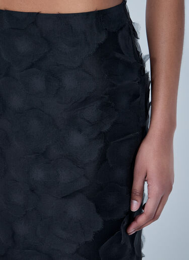 Max Mara Textured Long Skirt Black max0264310