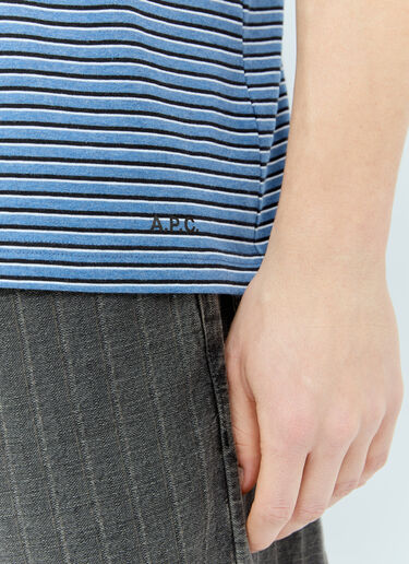 A.P.C. Striped T-Shirt Blue apc0156006