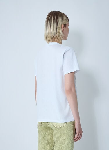 GANNI Logo Motif T-Shirt White gan0261002