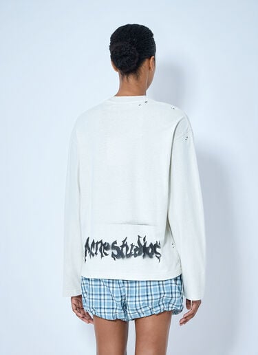LN-CC® - Acne Studios: Gothic Logo T-Shirt - White Acne Studios Gothic Logo T-Shirt White acn0265019