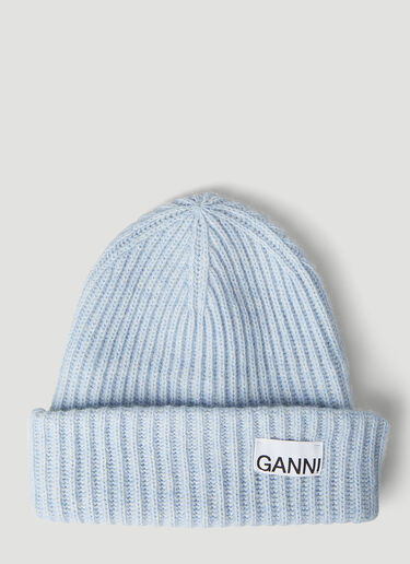 GANNI Classic Beanie Hat Light Blue gan0246103