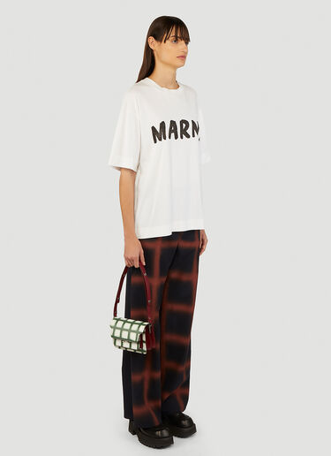 Marni 로고 티셔츠 화이트 mni0245021