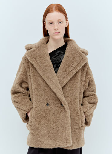 Max Mara Short Teddy Bear Icon Coat Brown max0255012