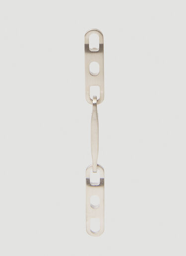 Rick Owens Link Chain Single Earring Silver ric0251054