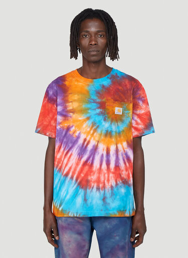 Stain Shade X Carhartt Tie-Dyed T-Shirt Blue stn0342018