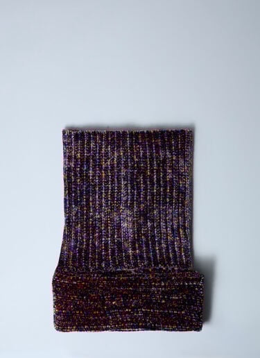 골지 울 스카프 Dries Van Noten 골지 울 스카프 퍼플 dvn0262016